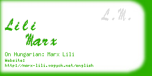 lili marx business card
